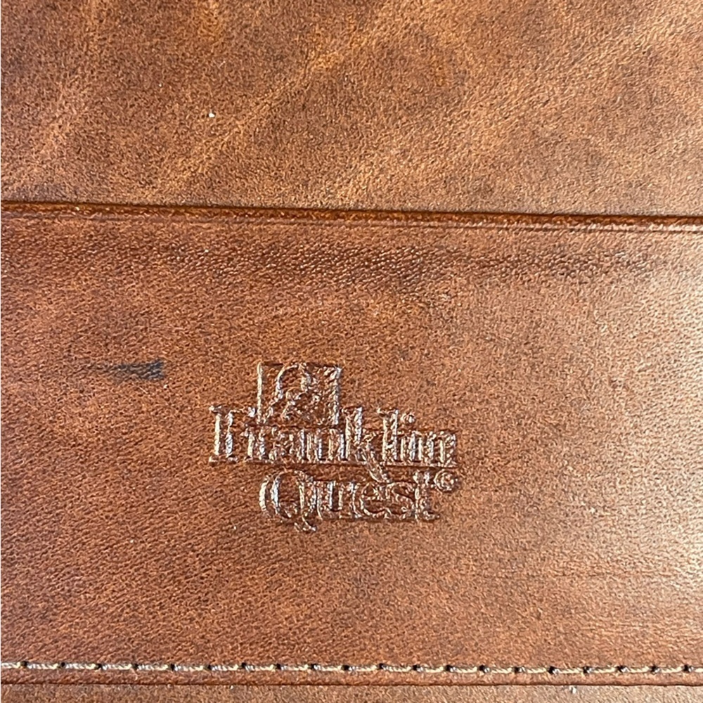 Franklin Quest Full Grain Aniline Leather Made in the USA Binder - Picture 11 of 15